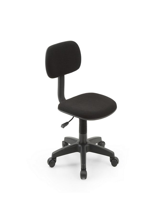 Hodedah Armless Low Back Adjustable Height Swiveling Task Chair