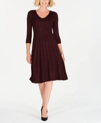 jessica howard cable knit sweater dress Cable Knit Sweater Jessica Howard Sweater Dress Jessica Howard Petite  V-Neck Cable-Knit Sweater Dress