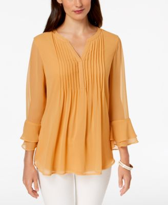 womens gold dressy tops