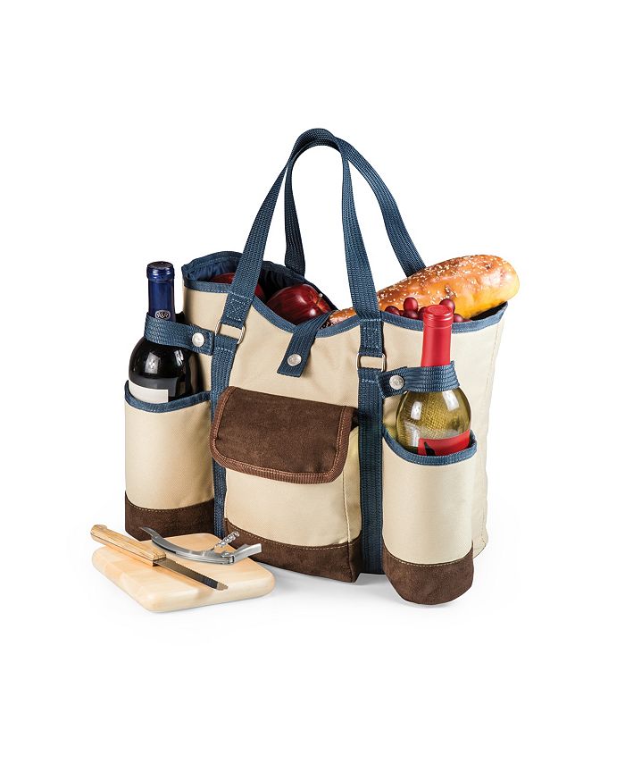 Picnic Time - Wine Country Tote – Wine & Cheese Picnic Tote