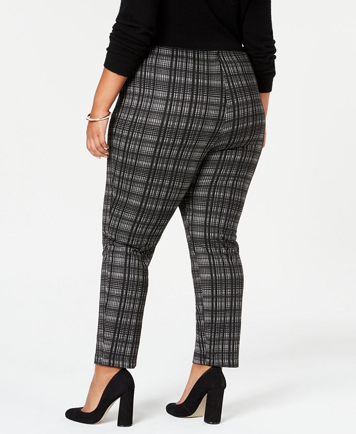 John Paul Richard Women's Wide Leg Tweed Pants Red Size Medium