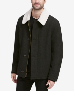 Cole Haan Men's Coat with Fleece Collar