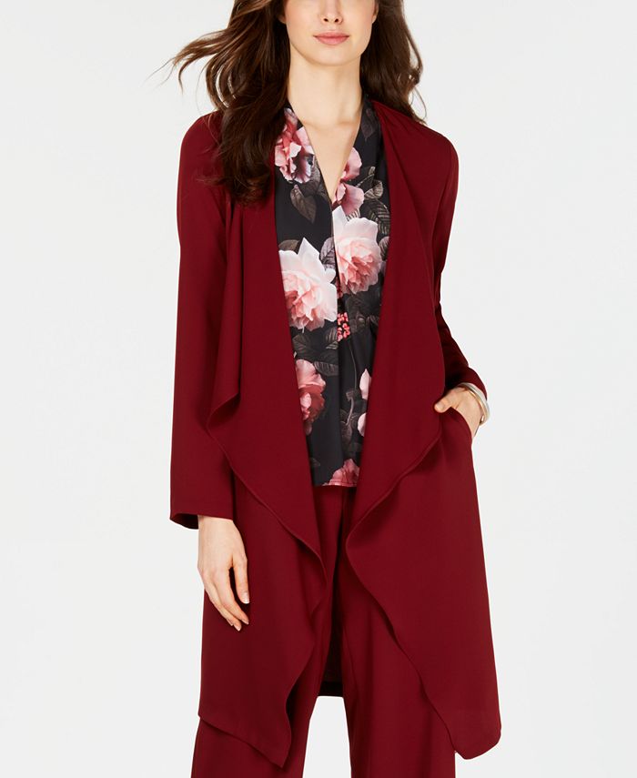 Nine west sale draped duster jacket