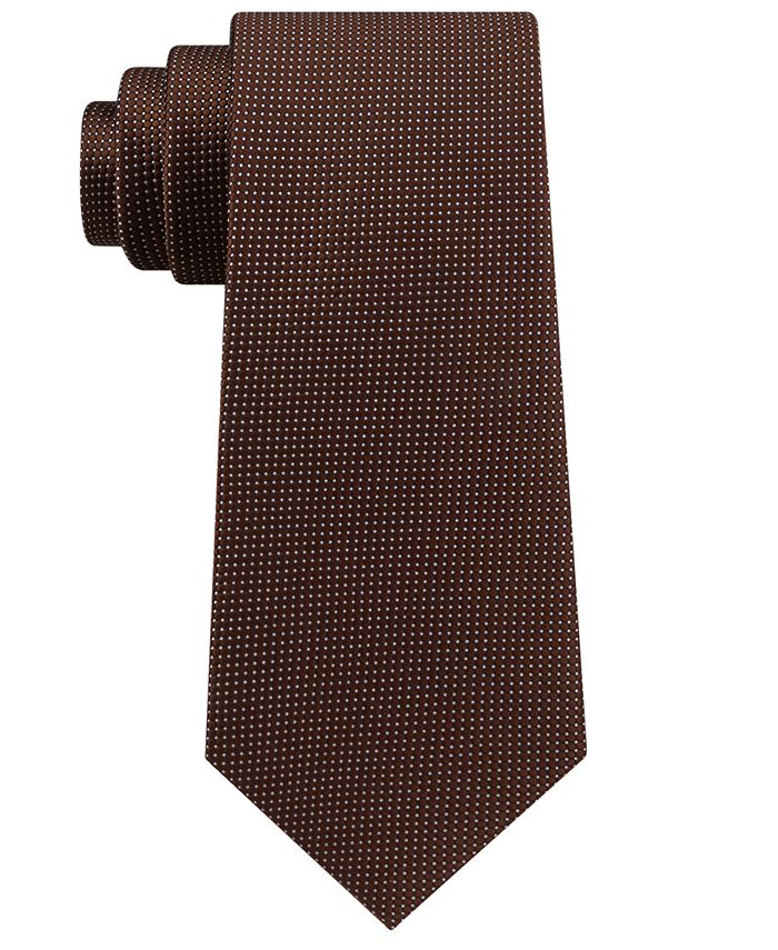Club Room Men's Micro Dot Solid Silk Tie, Created for Macy's - Macy's