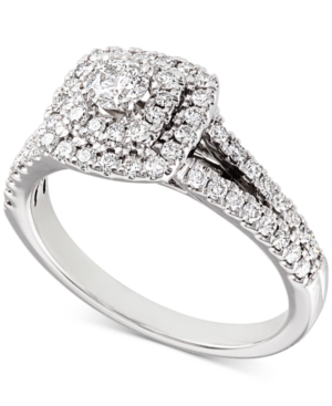 image of Diamond Double Halo Engagement Ring (3/4 ct. t.w.) in 14k White Gold