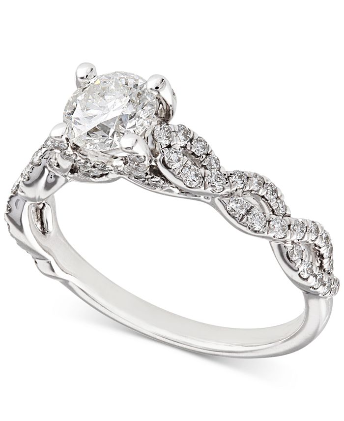 X3 Diamond Woven Engagement Ring 1 1 6 ct. t.w. in 18k White