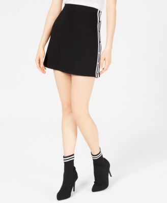 Waisted - Juniors' Varsity-Stripe Mini Skirt
