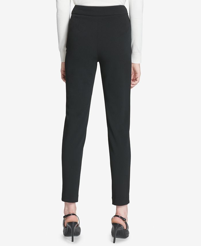 Calvin Klein Split-Hem Crêpe Pants - Macy's
