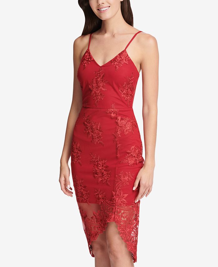 GUESS Embroidered Bodycon Dress Macy's