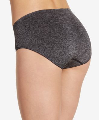Smooth and Shine Seamfree Heathered Hipster Underwear 2187, available in extended sizes