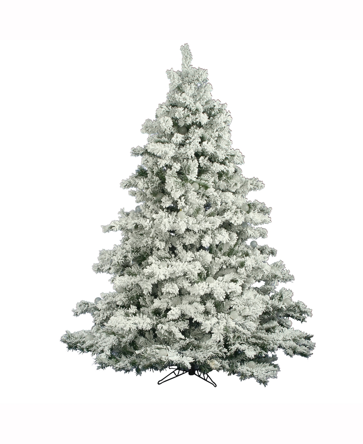 6.5' Flocked Alaskan Pine Artificial Christmas Tree Unlit - White