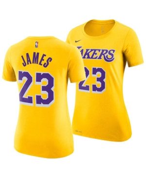 Nike Women S Lebron James Los Angeles Lakers Name Number Player T Shirt Sportspyder