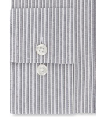 Van Heusen Men's Stretch Dress Shirt - Regular Fit, Flex Collar, Wrinkle Free, Grey Mist, 16 Neck 34-35 Sleeve