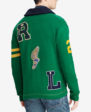 Polo on sale letterman sweater