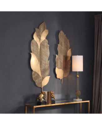 Uttermost Autumn Lace Leaf Wall Art Set of 2