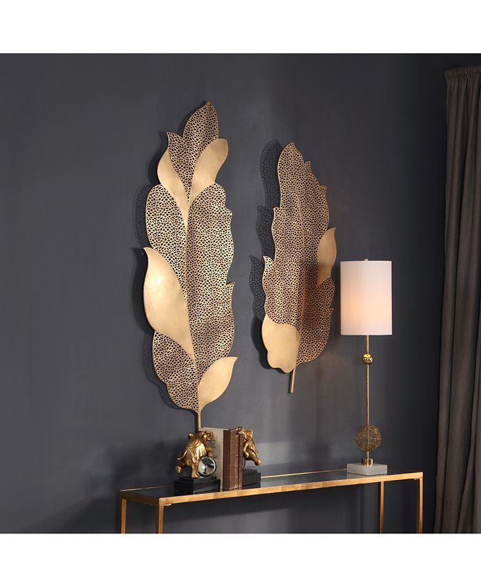 Uttermost Autumn Lace Leaf Wall Art Set of 2 Macy's