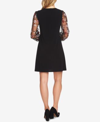 CeCe Puffed-Sleeve Shift Dress
