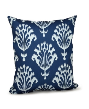 E By Design 16 Inch Navy Blue Decorative Floral Throw Pillow