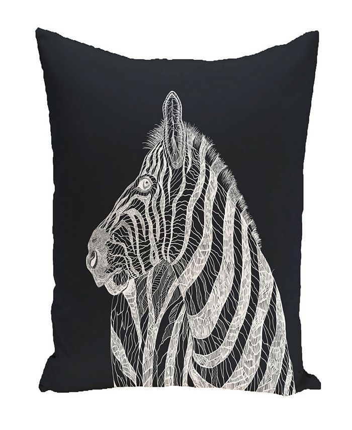 E by Design 16 Inch Black Decorative Safari Throw Pillow Macy's