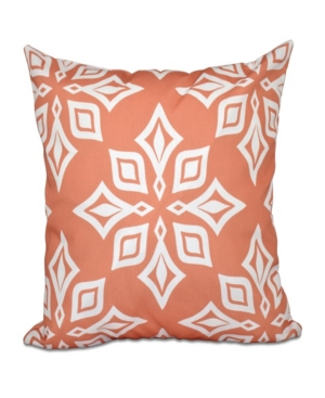 E By Design Beach Star 16 Inch Coral Decorative Geometric Throw Pillow