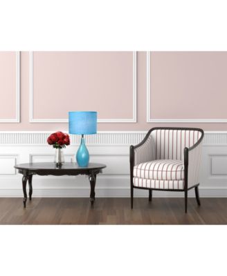 Simple Designs Oval Bowling Pin Base Ceramic Table Lamp