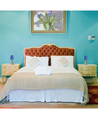 Simple Designs Valencia 2  Pack Mini Touch Table Lamp Set with Fabric Shades