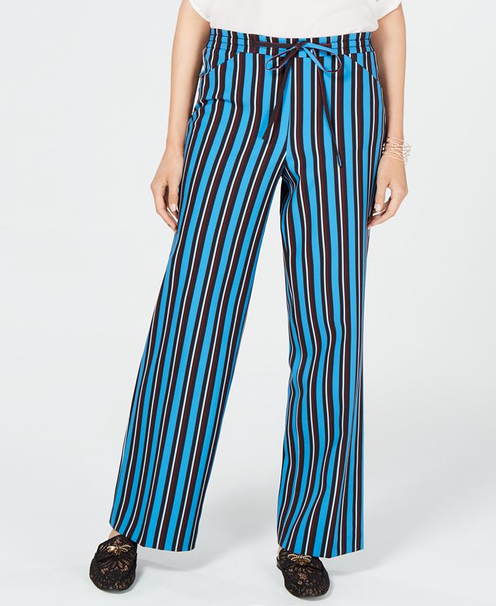 striped drawstring pants