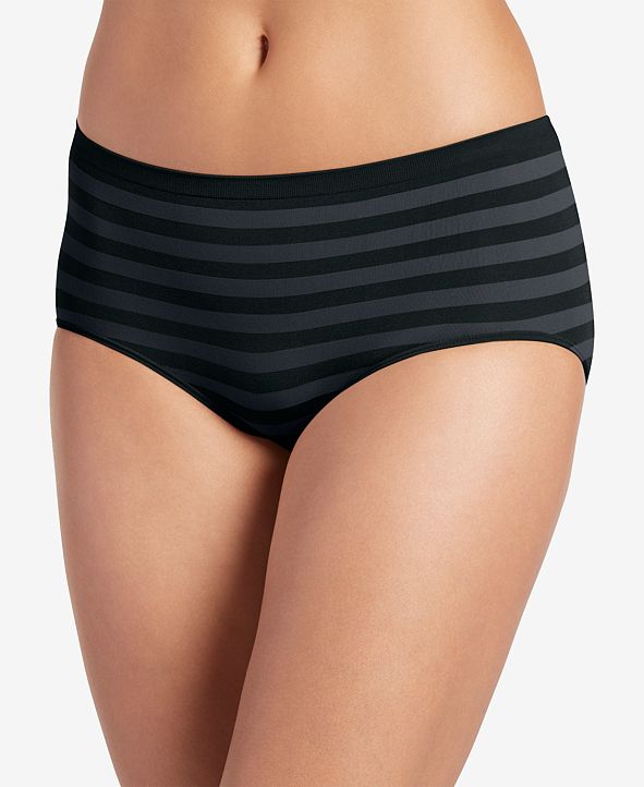 Jockey Matte & Shine Seamless Striped Modern Brief Underwear 2299