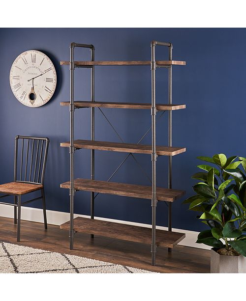 Noble House Zach 5 Tier Book Shelf Reviews Furniture Macy S