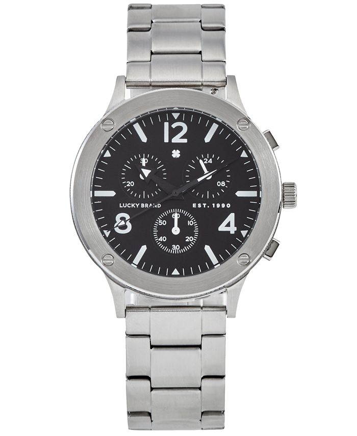 Lucky Brand Men's Chronograph Rockpoint Stainless Steel Bracelet Watch ...