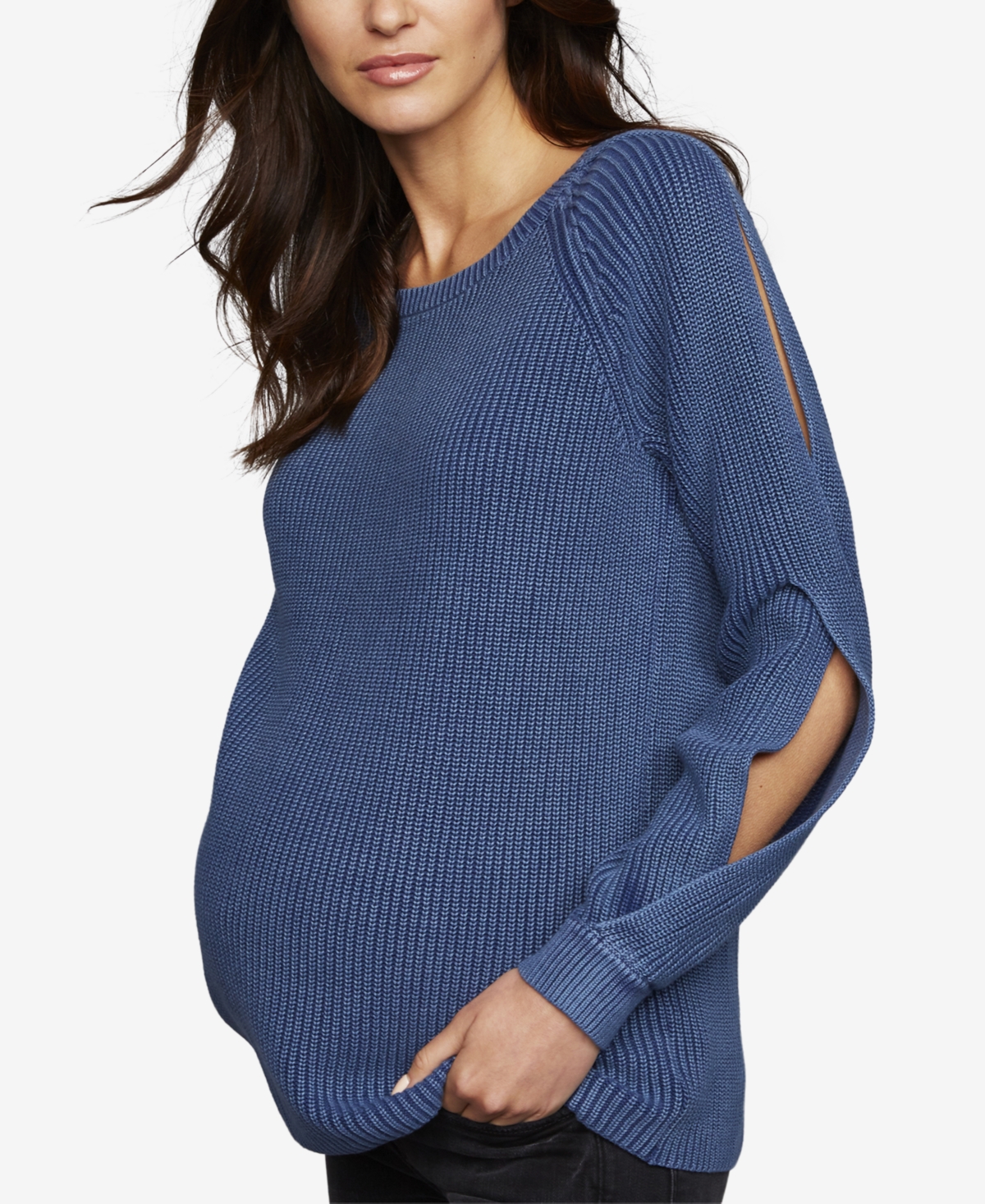 Shop A Pea In The Pod Maternity Boyfriend Sweater In Blue