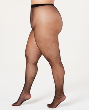 Hanes CURVES PLUS SIZE DOT NET TIGHTS
