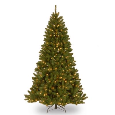 National Tree Company - 6 .5' North Valley Spruce Hinged Tree with 450 Clear Lights