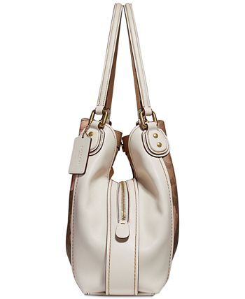 COACH Coated Canvas Signature Rose Print Edie 31 Shoulder Bag Macy s