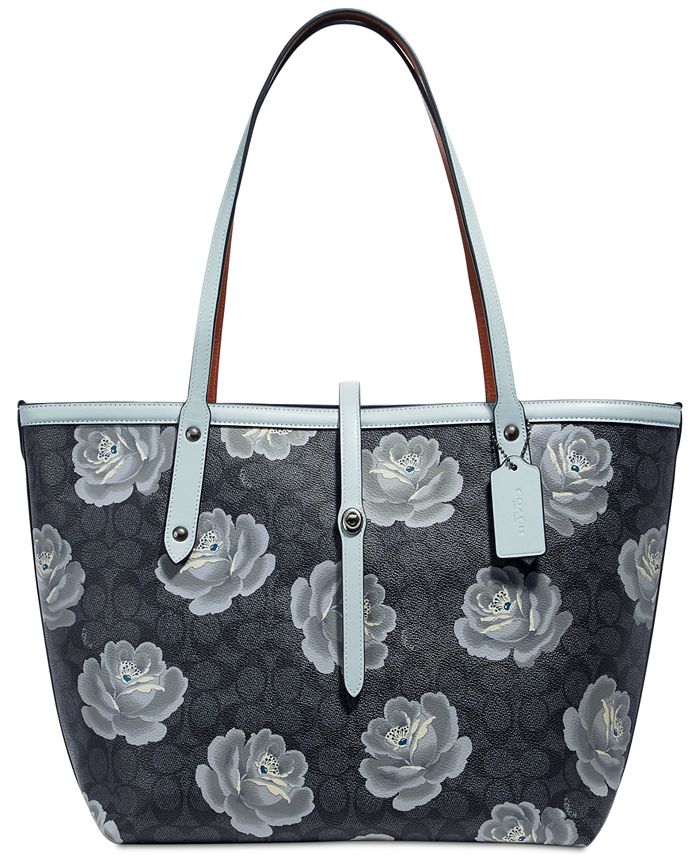 Coach market tote discount signature