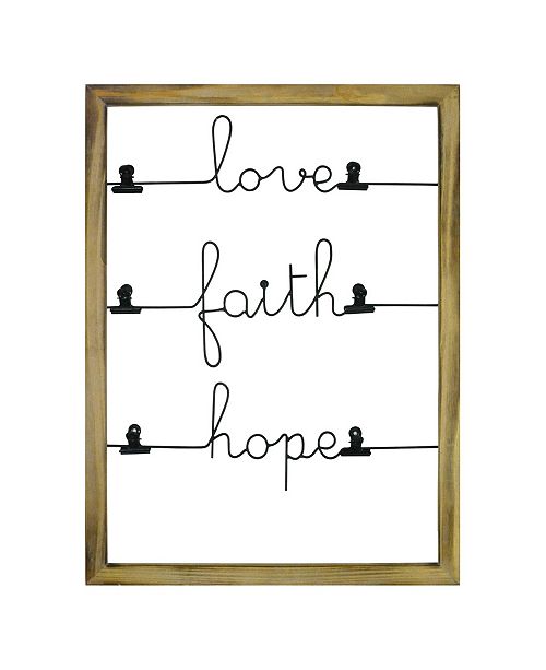 Stratton Home Decor Stratton Home Decor Love Faith Hope Photo