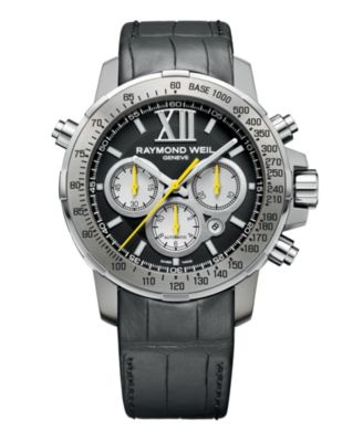 Raymond Weil - Watch, Men's Swiss Automatic Chronograph Nabucco Black Rubber Strap 7800-TIR-00207