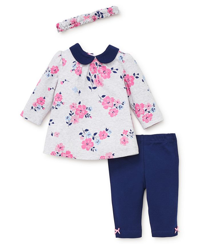 Little Me Baby Girls Floral Tunic Set with Headband & Reviews - Sets ...