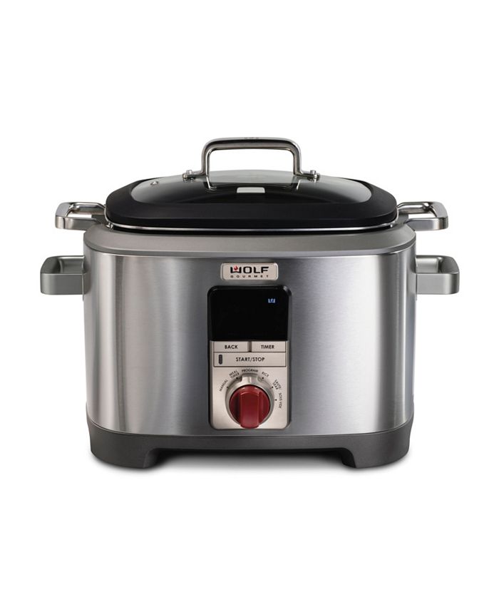 Rival 5-qt Round Programmable Crock Pot in White