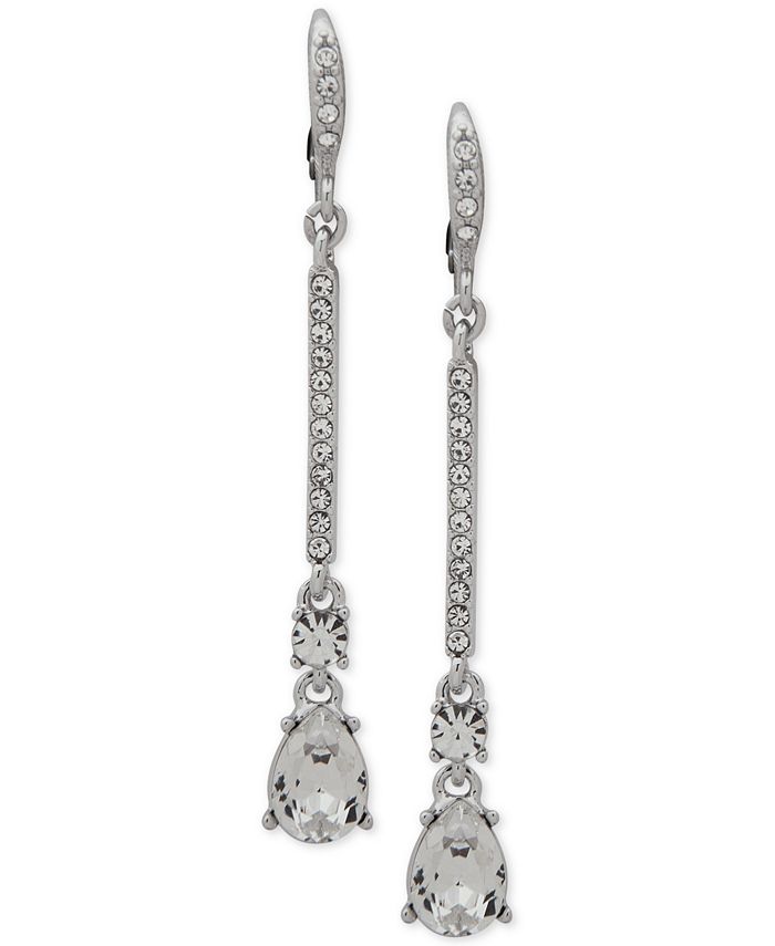Givenchy Crystal Linear Drop Earrings & Reviews - Earrings - Jewelry &  Watches - Macy's