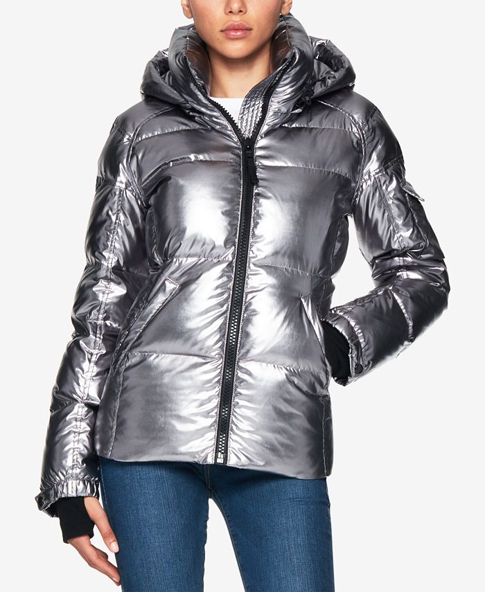 S13 Metallic Kylie Down Puffer Coat - Macy's