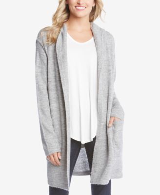 Karen Kane - Long Hooded Cardigan Sweater
