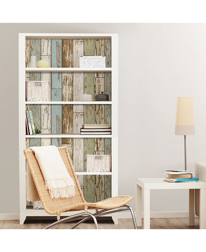 Brewster Home Fashions Old Salem Vintage Wood Peel and Stick Wallpaper