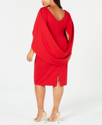 red cape dress plus size