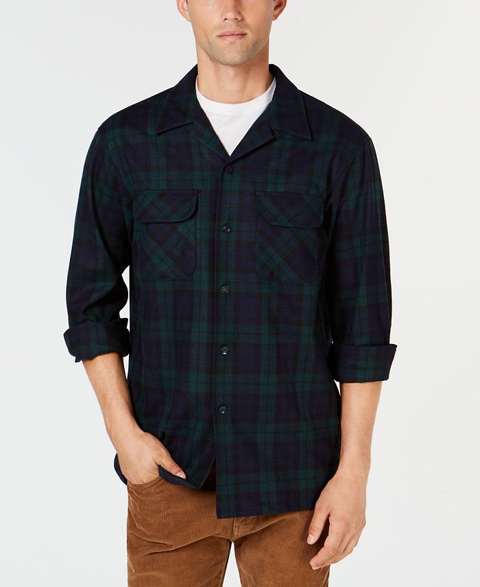 black and white pendleton shirt