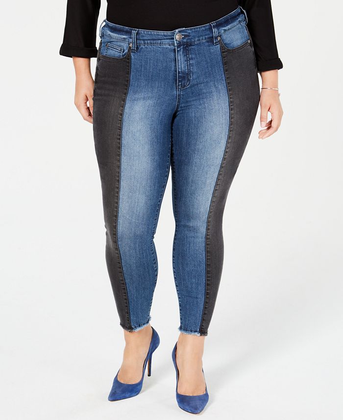 Celebrity Pink Trendy Plus Size Colorblocked Skinny Jeans Macys 