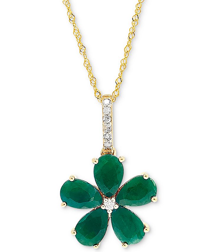 Emerald best sale necklace macys