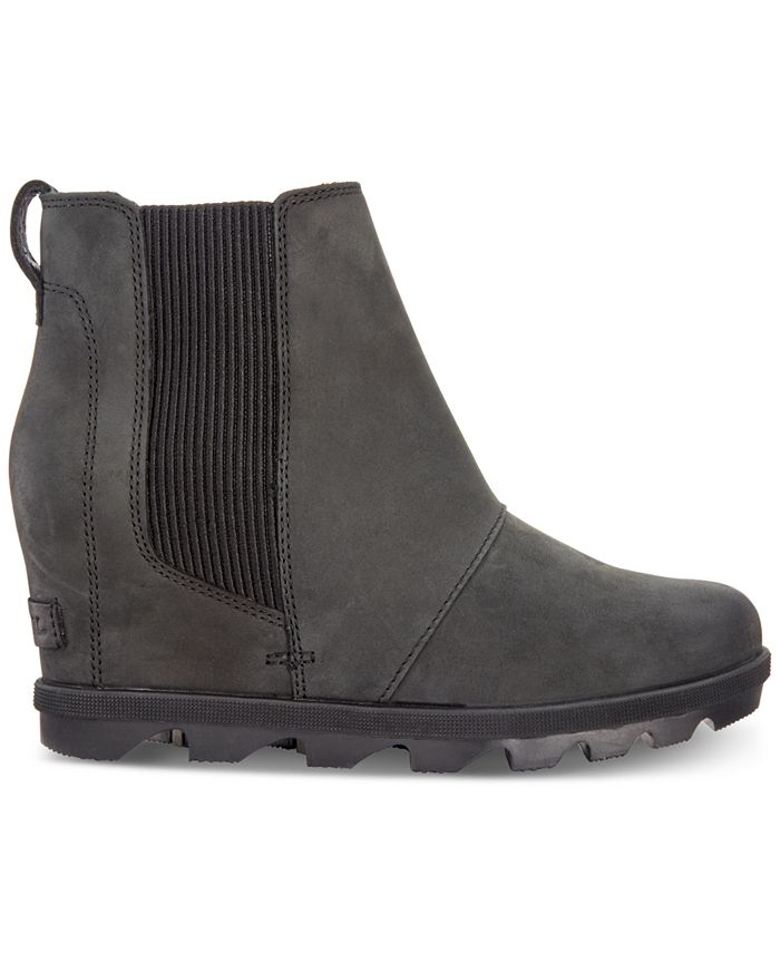 sorel joan of arctic ii leather waterproof wedge bootie
