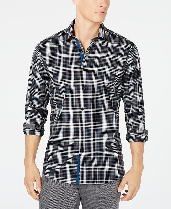 Ryan Seacrest Distinction Men's Plaid Shirt, Created for Macy's - Macy's
