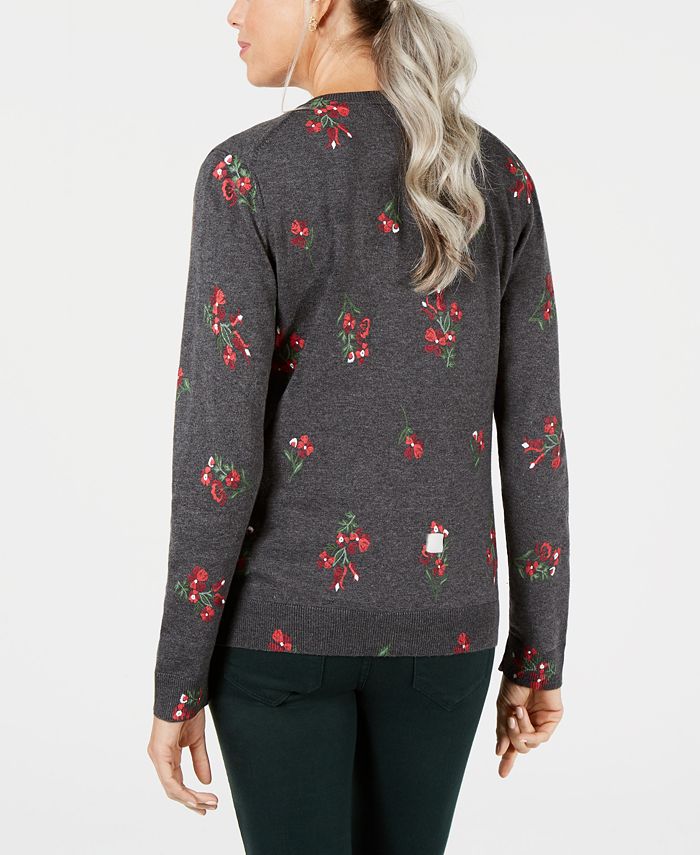 Karen Scott FloralPrint Cardigan Sweater Macy's